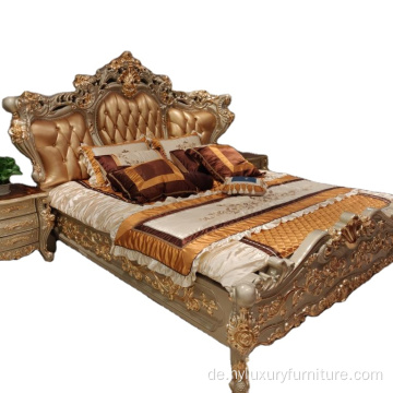 luxuriöse klassische Kingsize-Schlafzimmer-Set-Möbel
